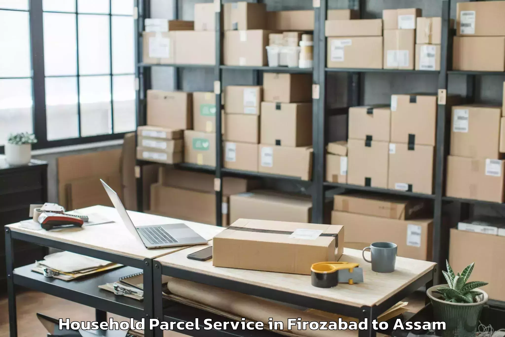 Book Your Firozabad to Assam Household Parcel Today